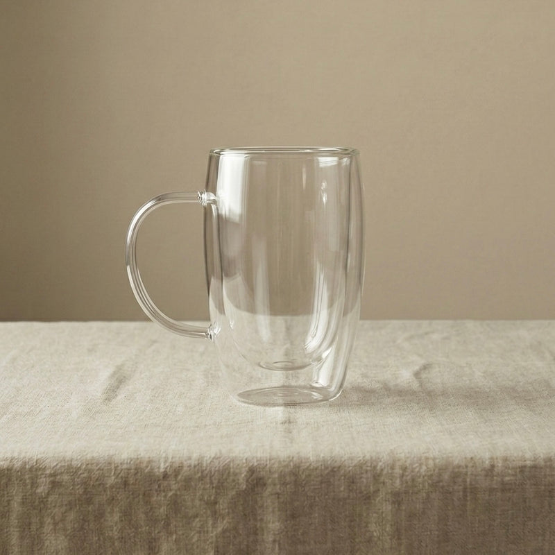 Vaso Grande de Doble Vidrio con Asa