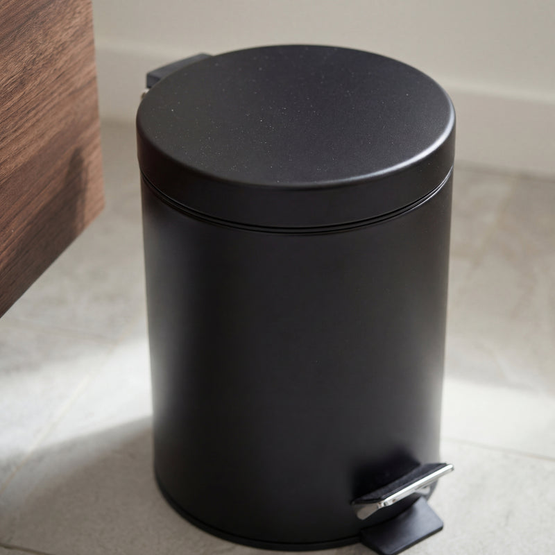 Tacho de Basura Negro con Pedal y Tapa