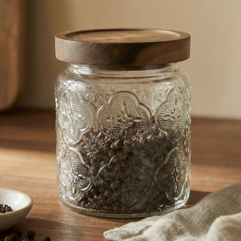 Frasco Siena con Tapa de Madera