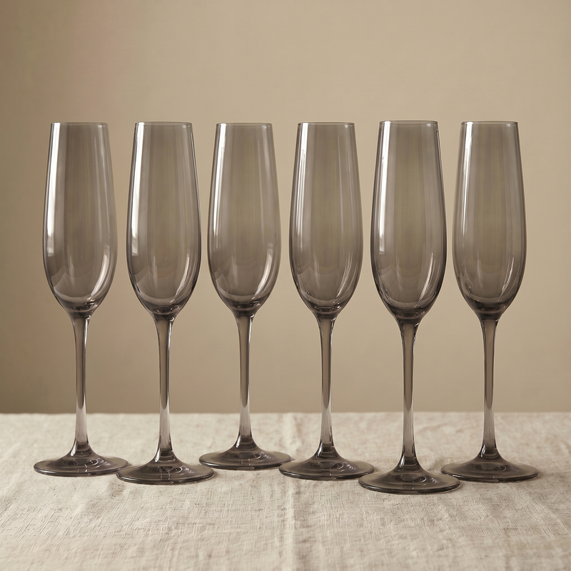 Copas de Champagne Smoke Set x6