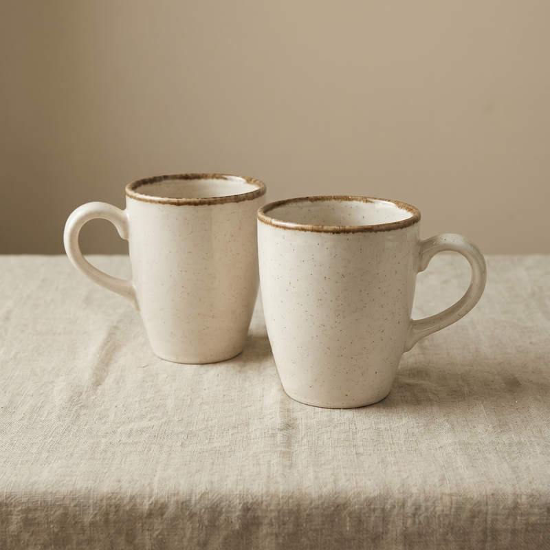 Taza Cream Set x2