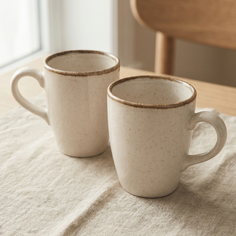 Taza Cream Set x2