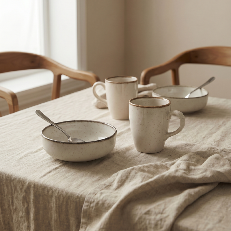 Taza Cream Set x2