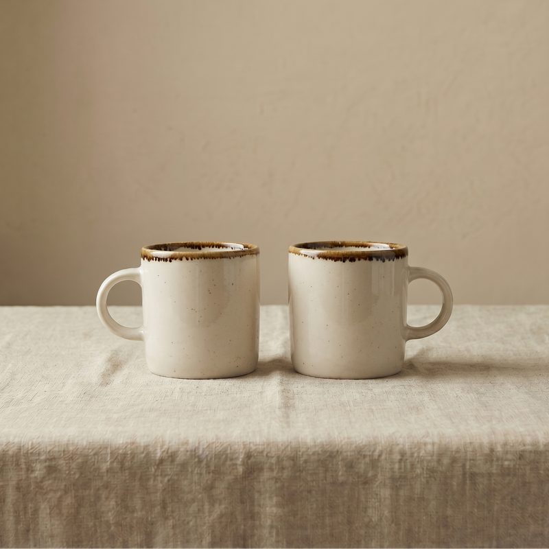 Tazas Cream Espresso x2