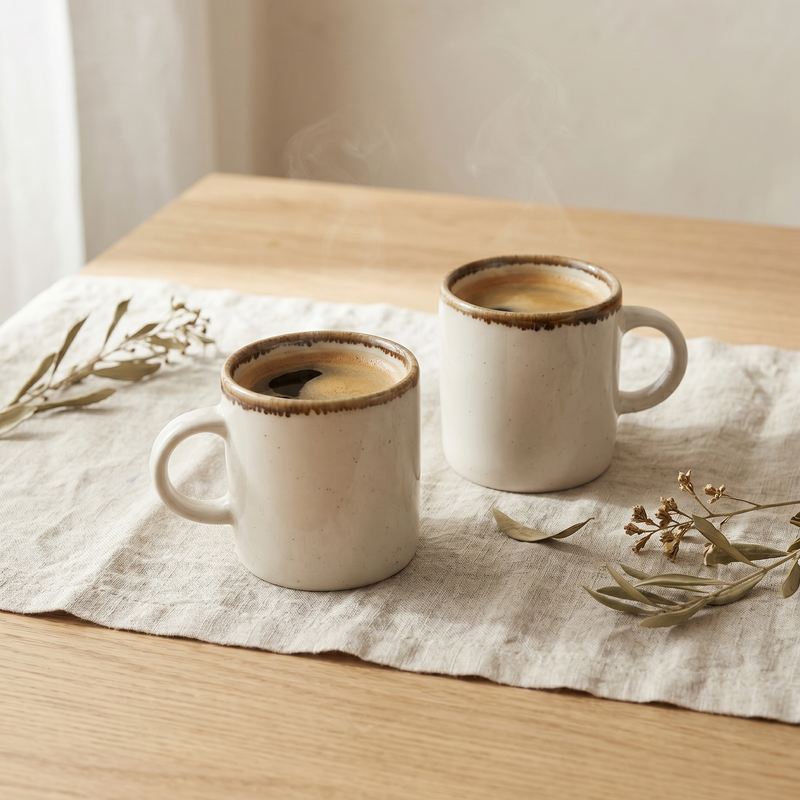 Tazas Cream Espresso x2