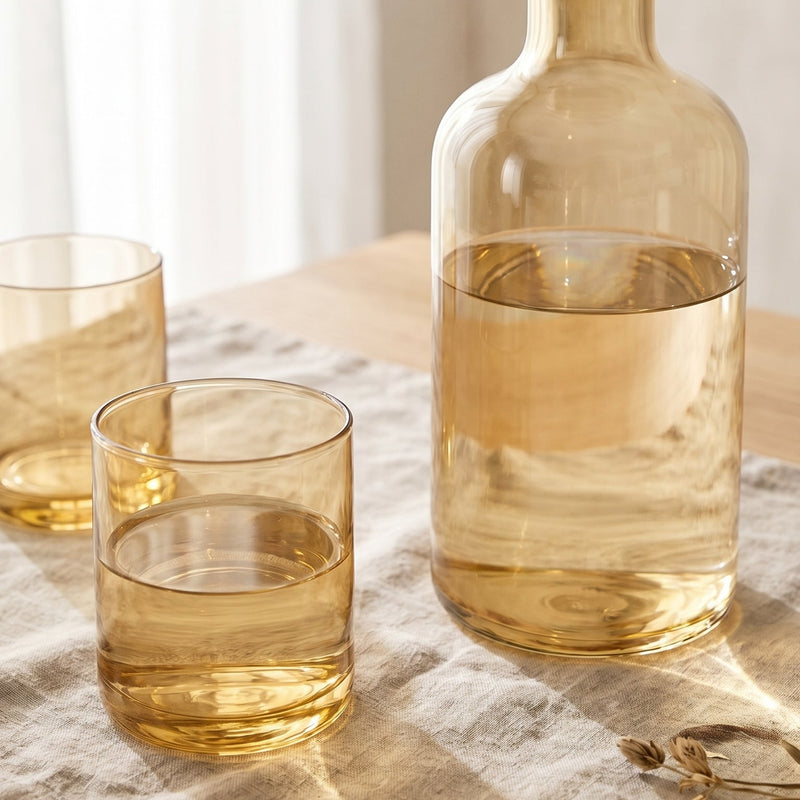 Set de Jarra y Vasos Ámbar