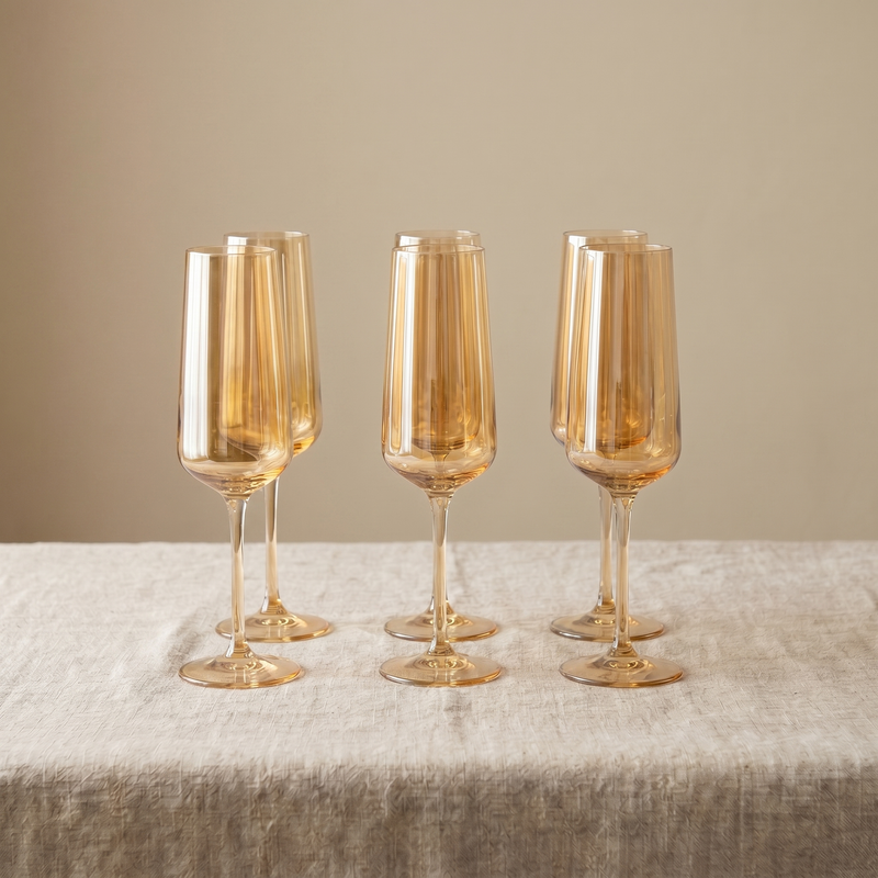 Copas Champagne Amber x6