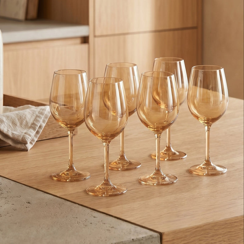 Copas de Vino Amber x6