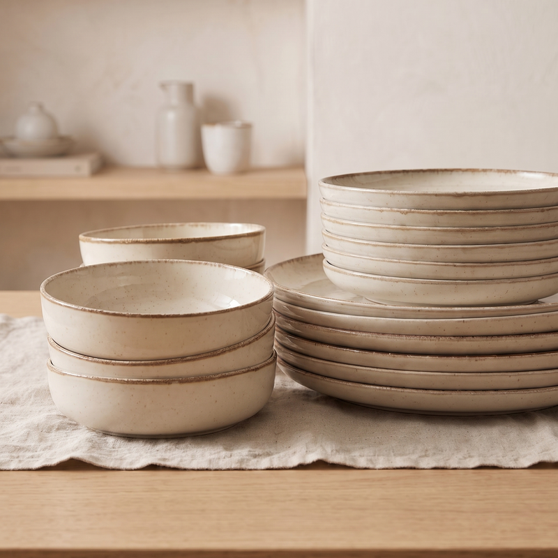 Vajilla Cream Set Completo x6