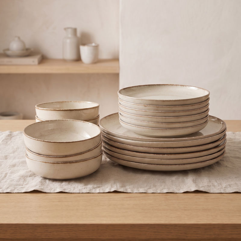 Vajilla Cream Set Completo x6