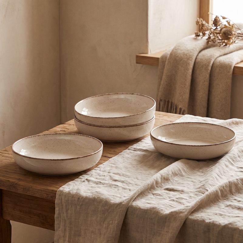 Juego de Bowls Cream x4 — 19 cm